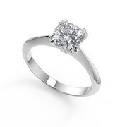 Ashlyn Double Prong Solitaire Cushion Cut Diamond Engagement Ring - Nivetta